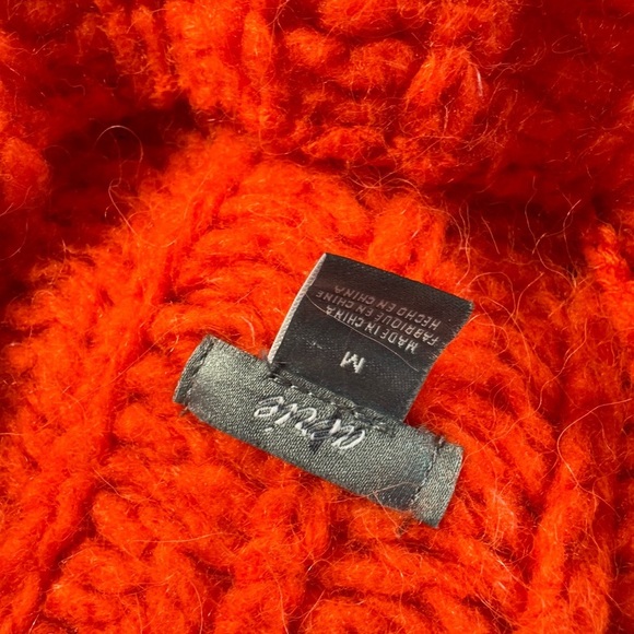 Aerie Chunky Knit Sweater Orange Bright Size Medium - Picture 6 of 10